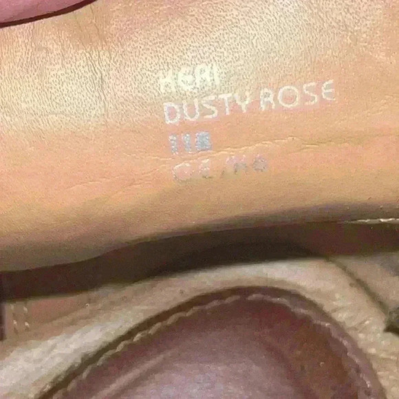 Earth Women's Sz 11 Nubuck Leather Keri Dusty Rose Peep Toe Perforated... - Picture 6 of 6